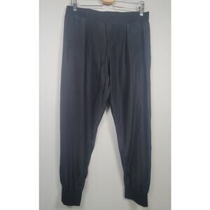 ATM Womens Silk Jogger Pants Medium Black Pull On